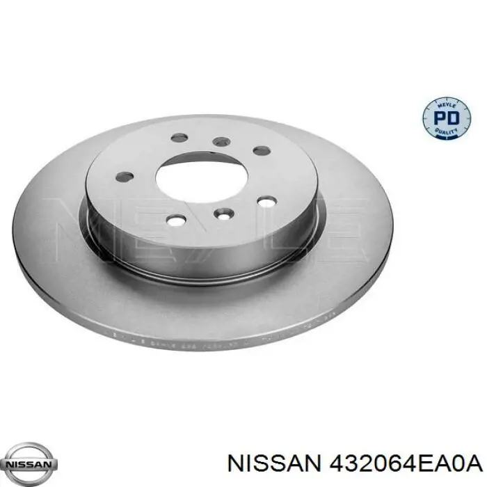 432064EA0A Nissan disco de freno trasero