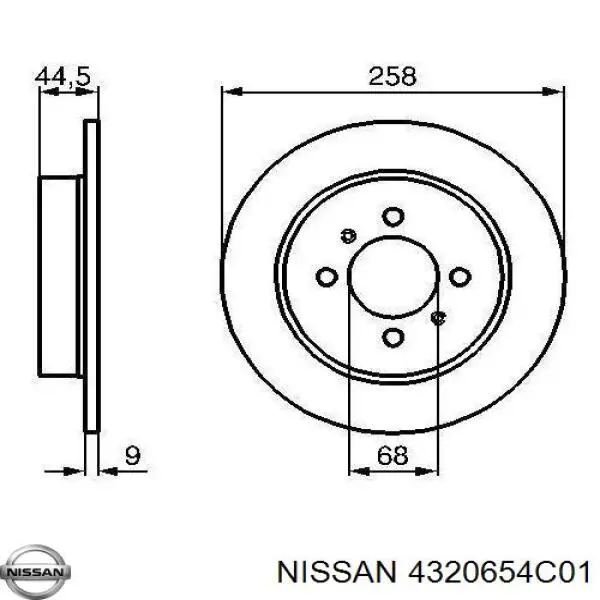 Disco de freno trasero Nissan/Infiniti 4320654C01 precio, desde 29,64 EUR