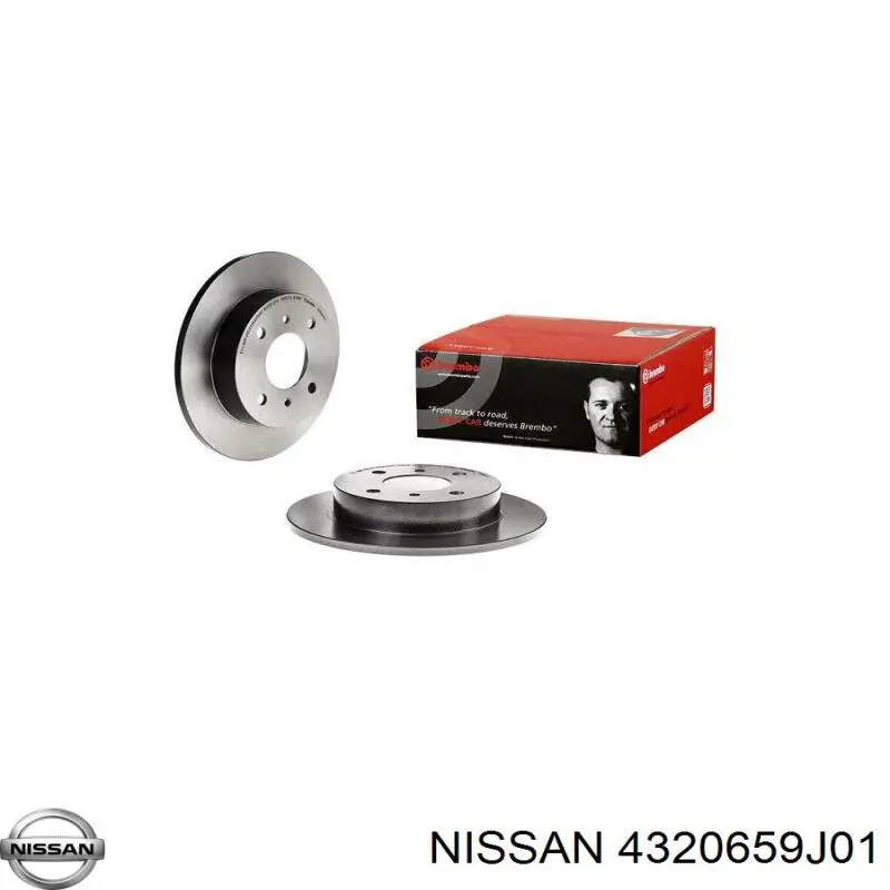 4320659J01 Nissan disco de freno trasero