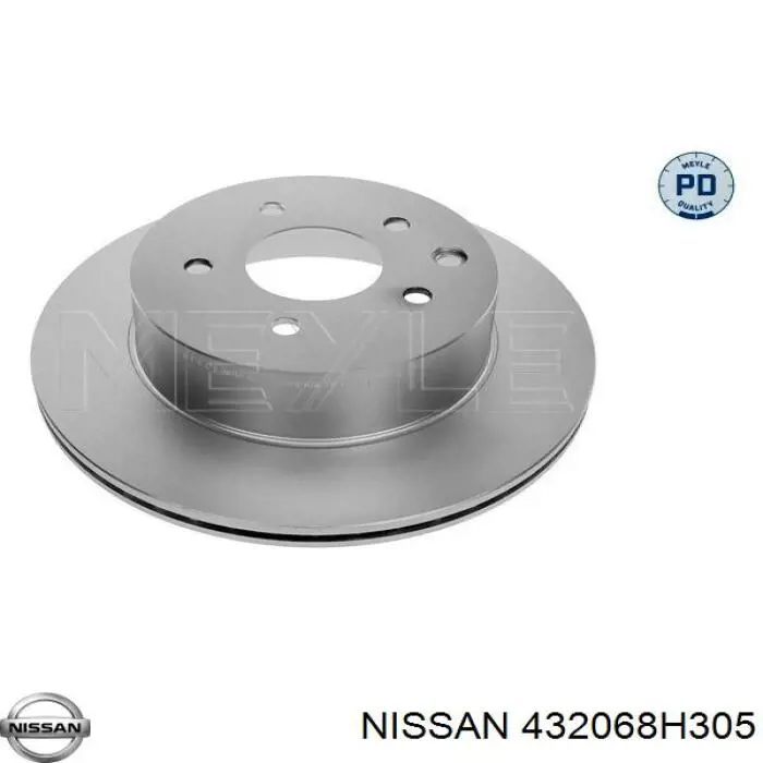 432068H305 Nissan disco de freno trasero