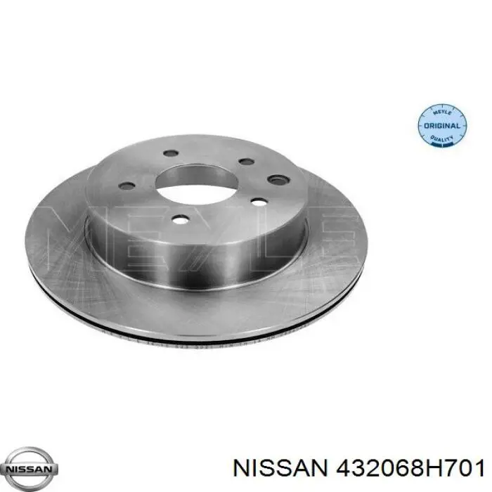 Disco de freno trasero 432068H701 Nissan/Infiniti