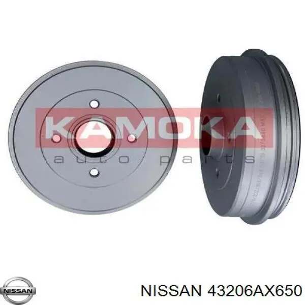 Tambor de freno trasero Nissan/Infiniti 43206AX650