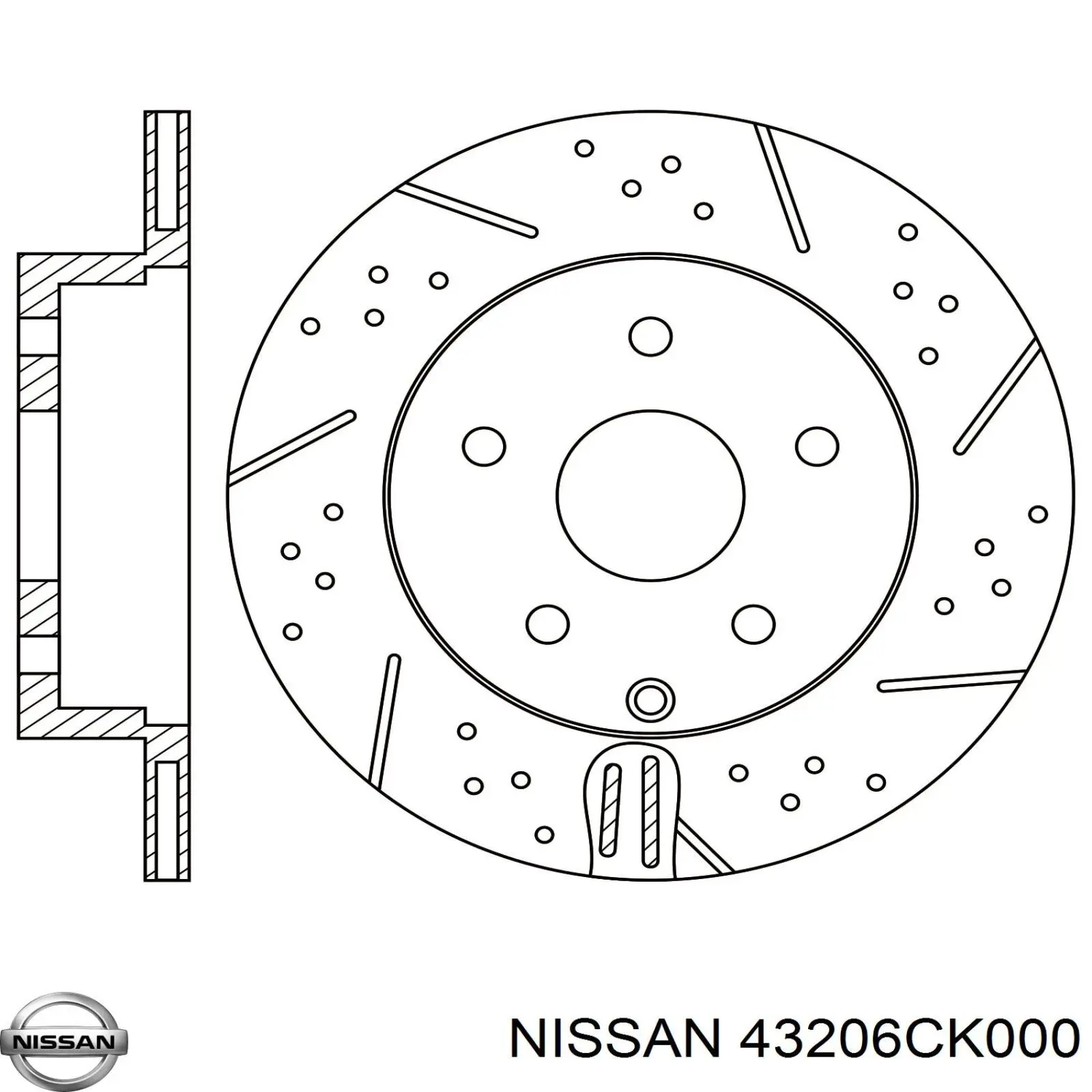 Comprar 43206CK000 Nissan/Infiniti Disco de freno trasero