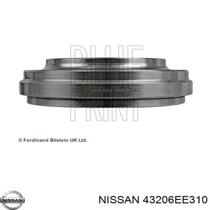 43206EE310 Nissan/Infiniti Tambor de freno trasero