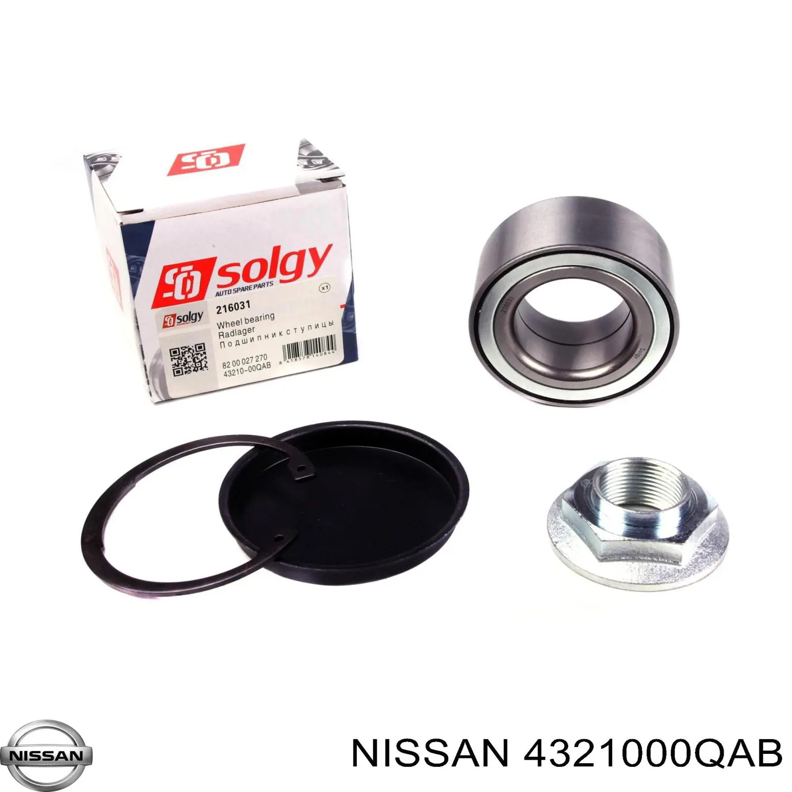 4321000QAB Nissan cojinete de rueda trasero