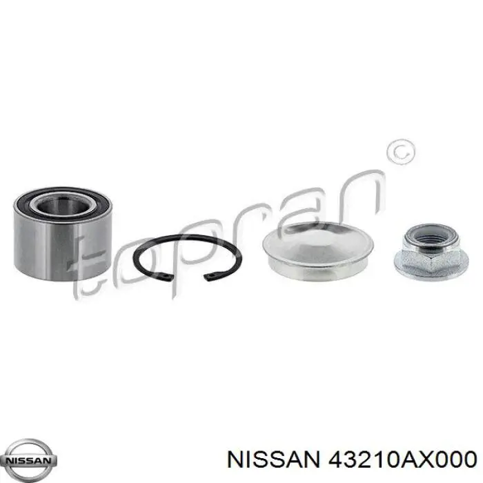 Cojinete de rueda trasero Citroen C3 1 FC