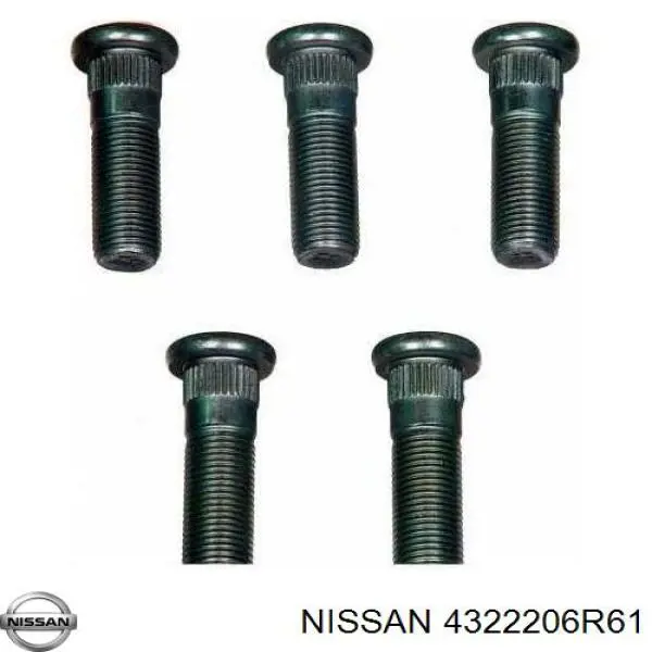 4322206R61 Nissan espárrago de rueda trasero