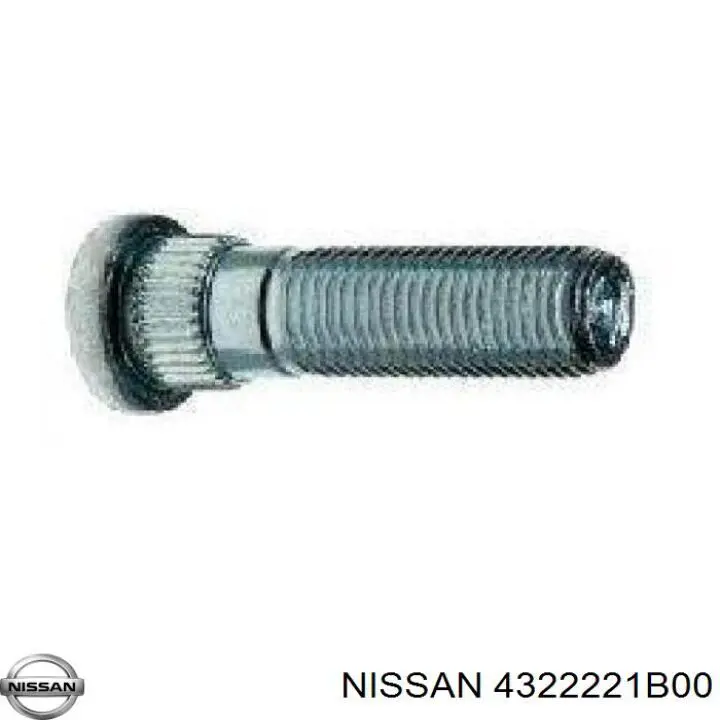 4322221B00 Nissan espárrago de rueda delantero