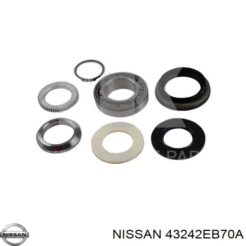 43242EB70A Nissan cojinete, palier, eje trasero