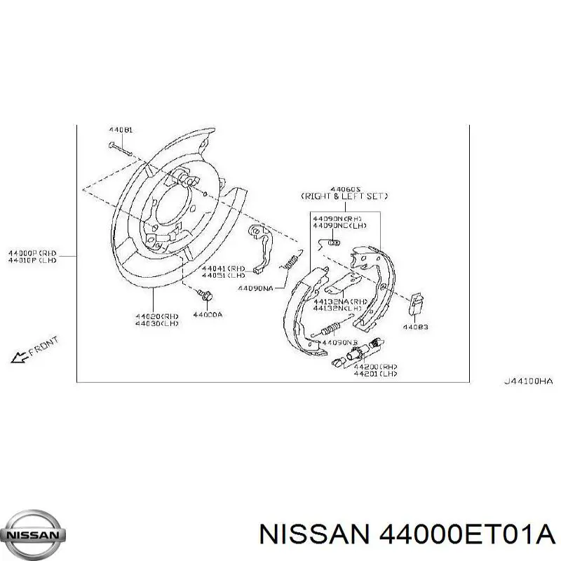 Disco de soporte del tambor de freno trasero derecho Nissan/Infiniti 44000ET01A precio, desde 539,90 EUR