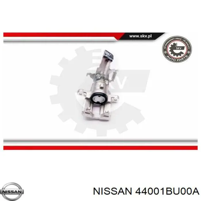 44001BU00A Nissan pinza de freno trasero derecho