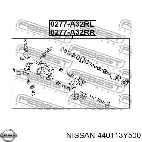 440113Y500 Nissan pinza de freno trasera izquierda