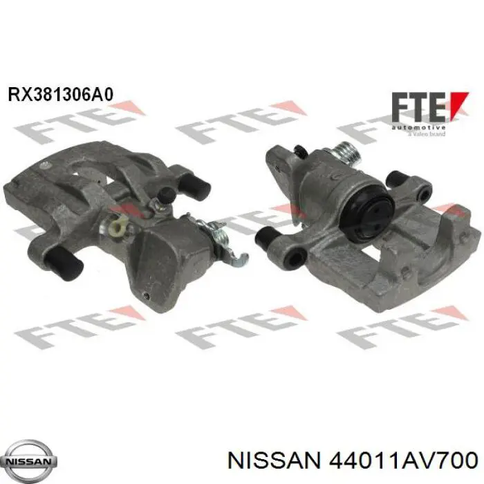 Comprar 44011AV700 Nissan/Infiniti Pinza de freno trasera izquierda