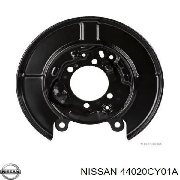 44020CY001 Nissan chapa protectora contra salpicaduras, disco de freno trasero derecho