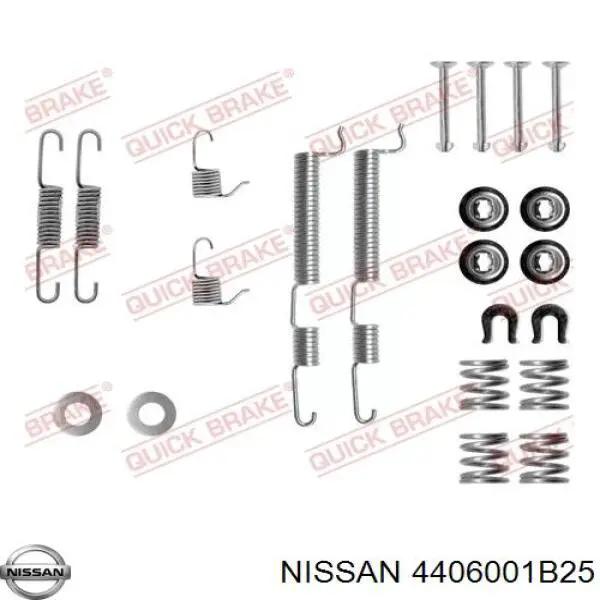 4406001B25 Nissan zapatas de frenos de tambor traseras