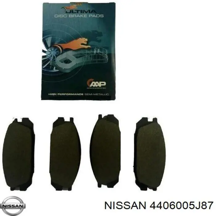 4406005J87 Nissan pastillas de freno traseras