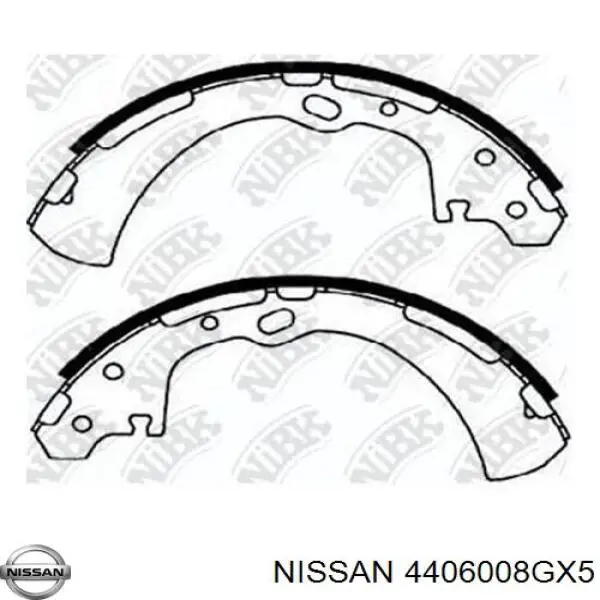 4406008GX5 Nissan zapatas de frenos de tambor traseras