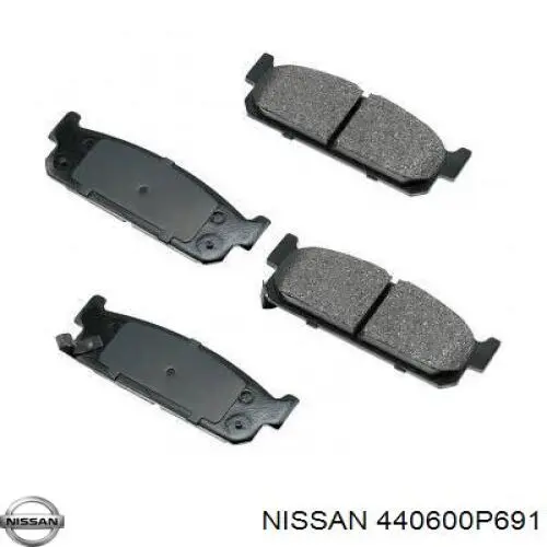 440600P691 Nissan pastillas de freno traseras