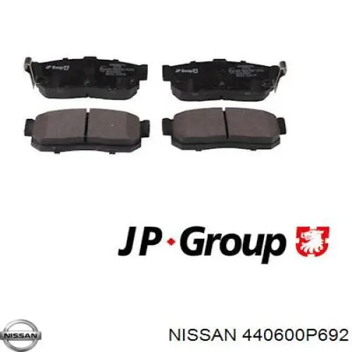 440600P692 Nissan pastillas de freno traseras