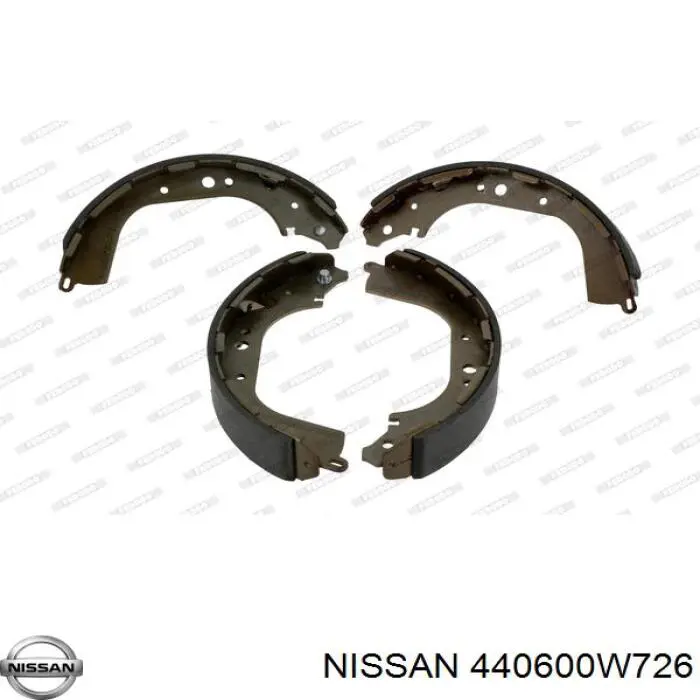 440600W726 Nissan zapatas de frenos de tambor traseras