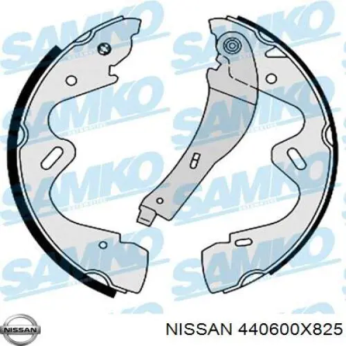 440600X825 Nissan zapatas de frenos de tambor traseras