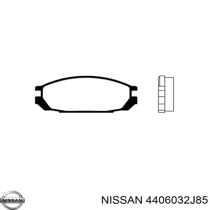 4406032J85 Nissan pastillas de freno traseras