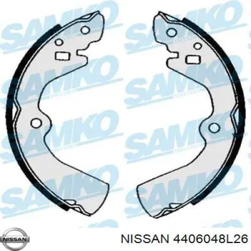 4406048L26 Nissan zapatas de frenos de tambor traseras