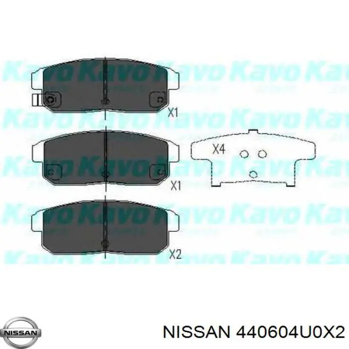 Pastillas de freno traseras 440604U0X2 Nissan/Infiniti