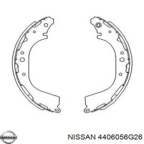 4406056G26 Nissan zapatas de frenos de tambor traseras