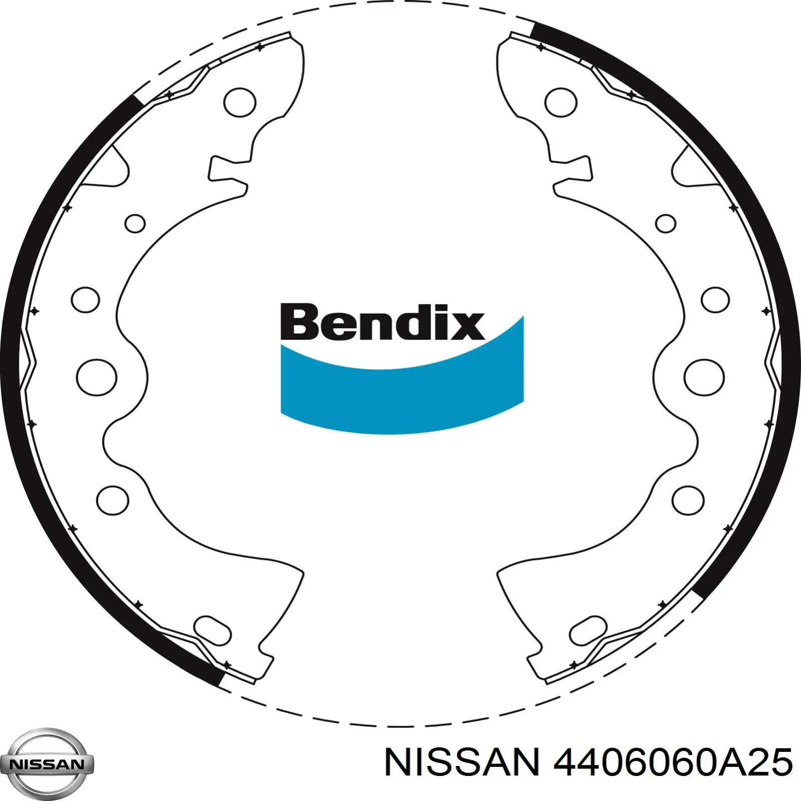 Zapatas de freno AY360NS102 Nissan/Infiniti