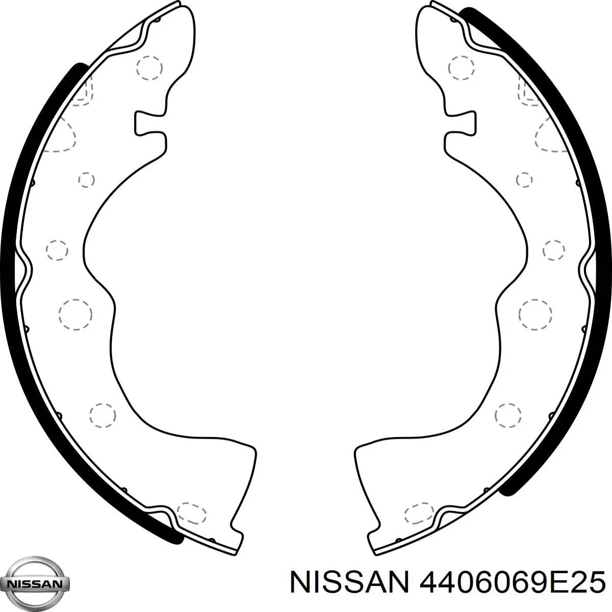4406069E25 Nissan zapatas de frenos de tambor traseras