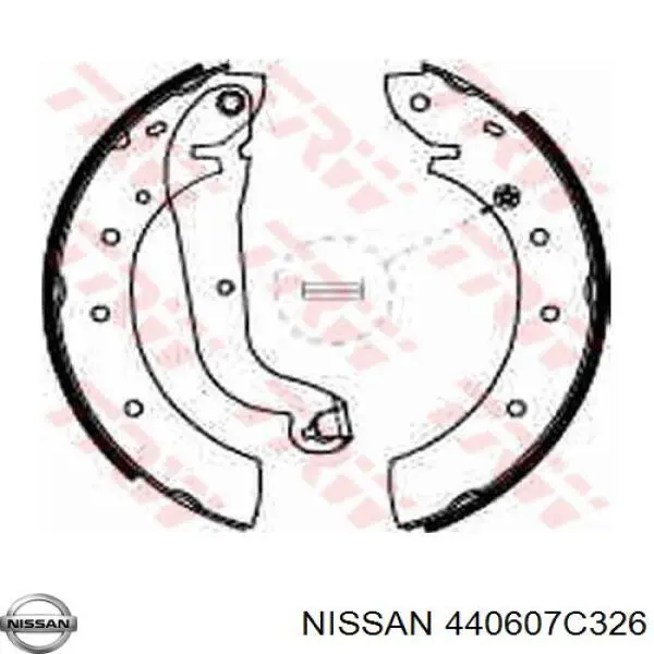 440607C326 Nissan zapatas de frenos de tambor traseras