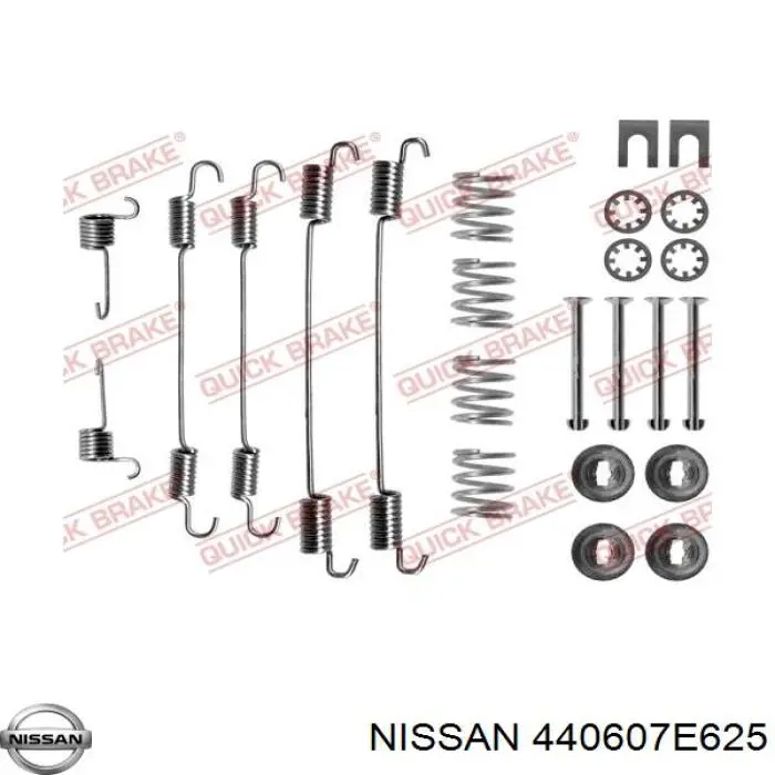 440607E625 Nissan zapatas de frenos de tambor traseras