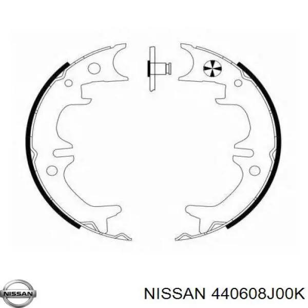 440608J00K Nissan juego de zapatas de frenos, freno de estacionamiento