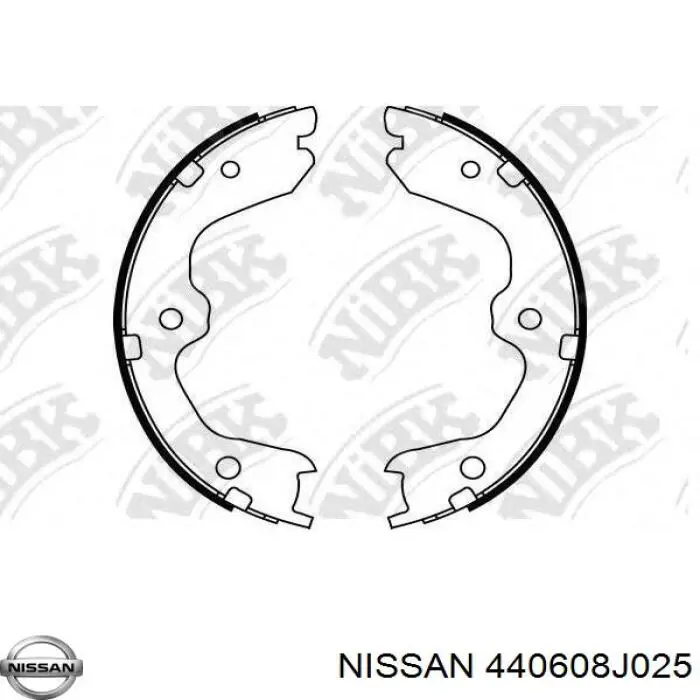 440608J025 Nissan zapatas de freno de mano