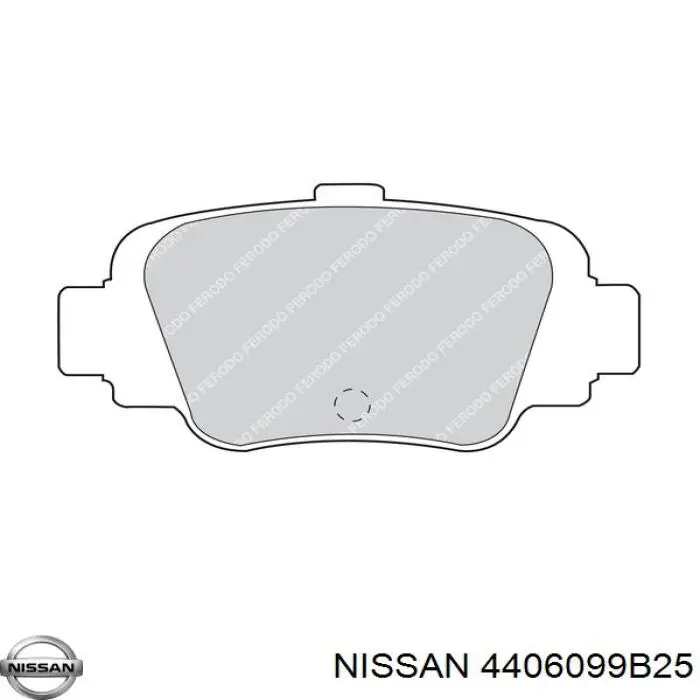 4406099B25 Nissan pastillas de freno traseras