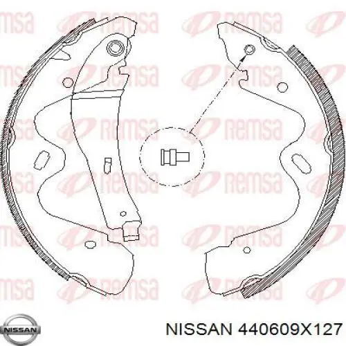 Zapatas de freno de tambor traseras Nissan/Infiniti 440609X127 precio, desde 54,33 EUR