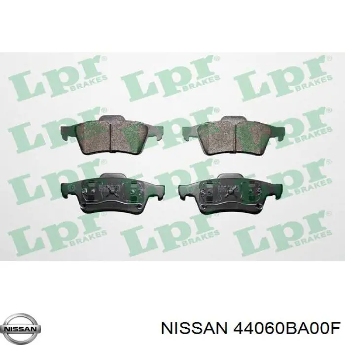 44060BA00F Nissan pastillas de freno traseras