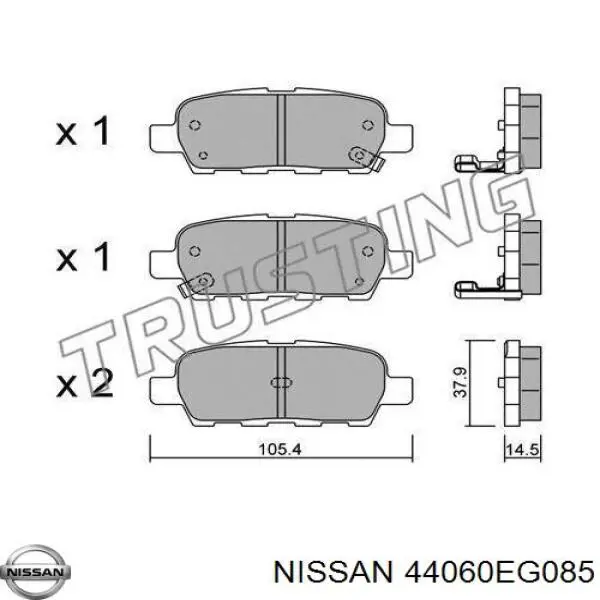 Pastillas traseras de freno Nissan/Infiniti 44060EG085 precio, desde 19,11 EUR