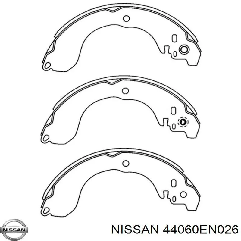 44060EN026 Nissan zapatas de frenos de tambor traseras