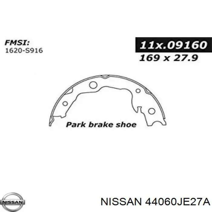 Juego de zapatas de frenos, freno de estacionamiento Nissan Tiida C11X