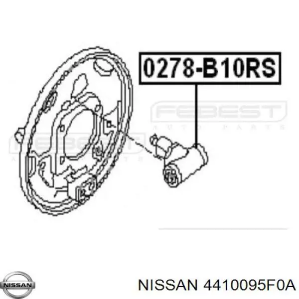 Bombín de freno de rueda trasero para Nissan Almera (B10RS)
