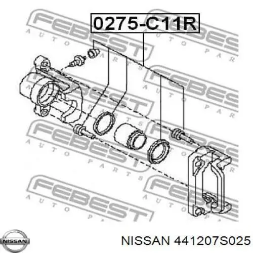 Comprar 441207S025 Nissan/Infiniti Juego de reparación, pinza de freno trasero