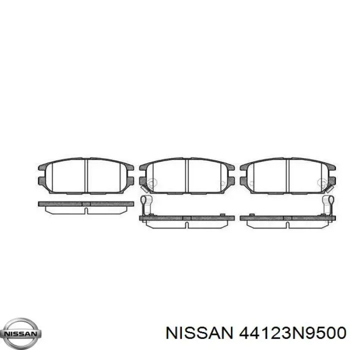 44123N9500 Nissan juego de reparación, pinza de freno trasero
