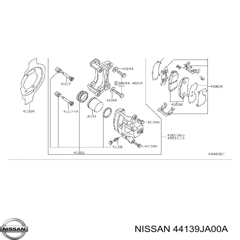 Guía de la pinza de freno delantera Nissan/Infiniti 44139JA00A precio, desde 4,73 EUR