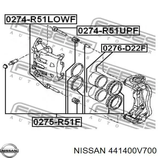 Pasador guía superior de la pinza de freno delantera Nissan/Infiniti 441390V700 precio, desde 7,74 EUR