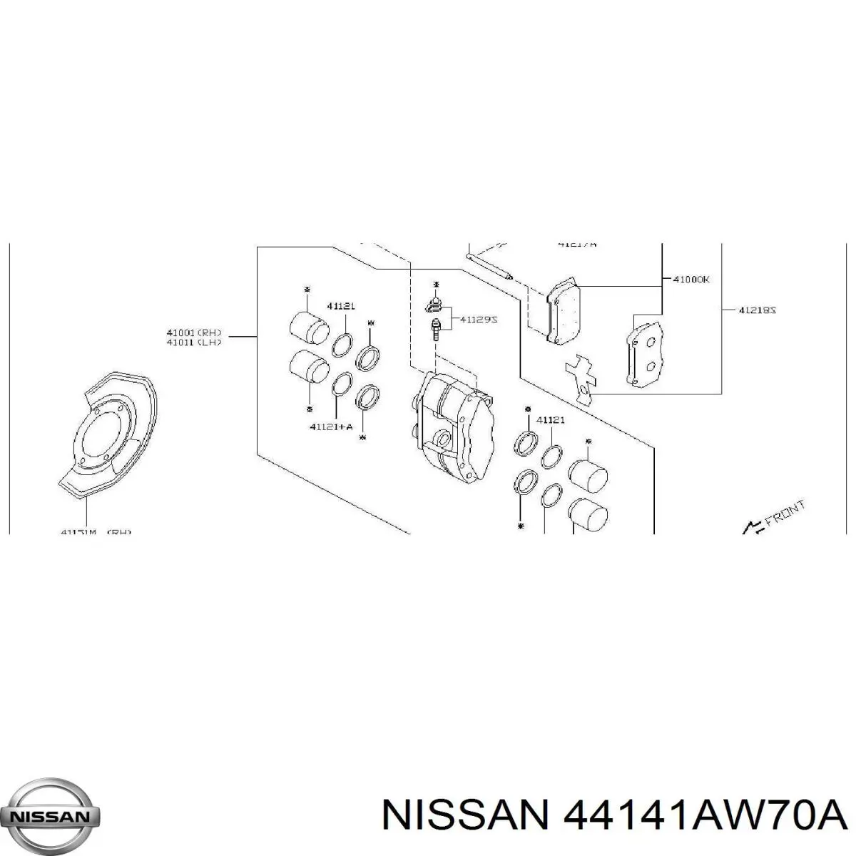 Tornillo de la pinza de freno 44141AW70A Nissan/Infiniti