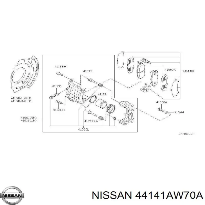  Nissan/Infiniti 44141AW70A