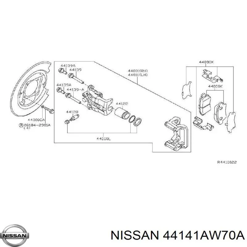 Tornillo de pinza de freno para Nissan Pathfinder (R51M)
