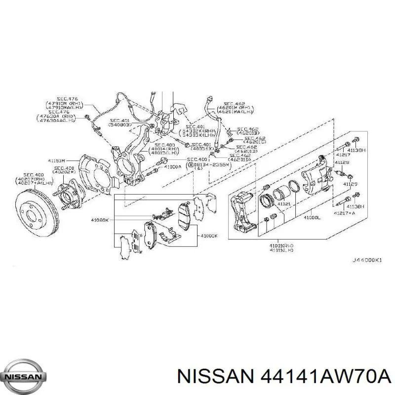 Tornillo de la pinza de freno Nissan/Infiniti 44141AW70A precio, desde 23,71 EUR
